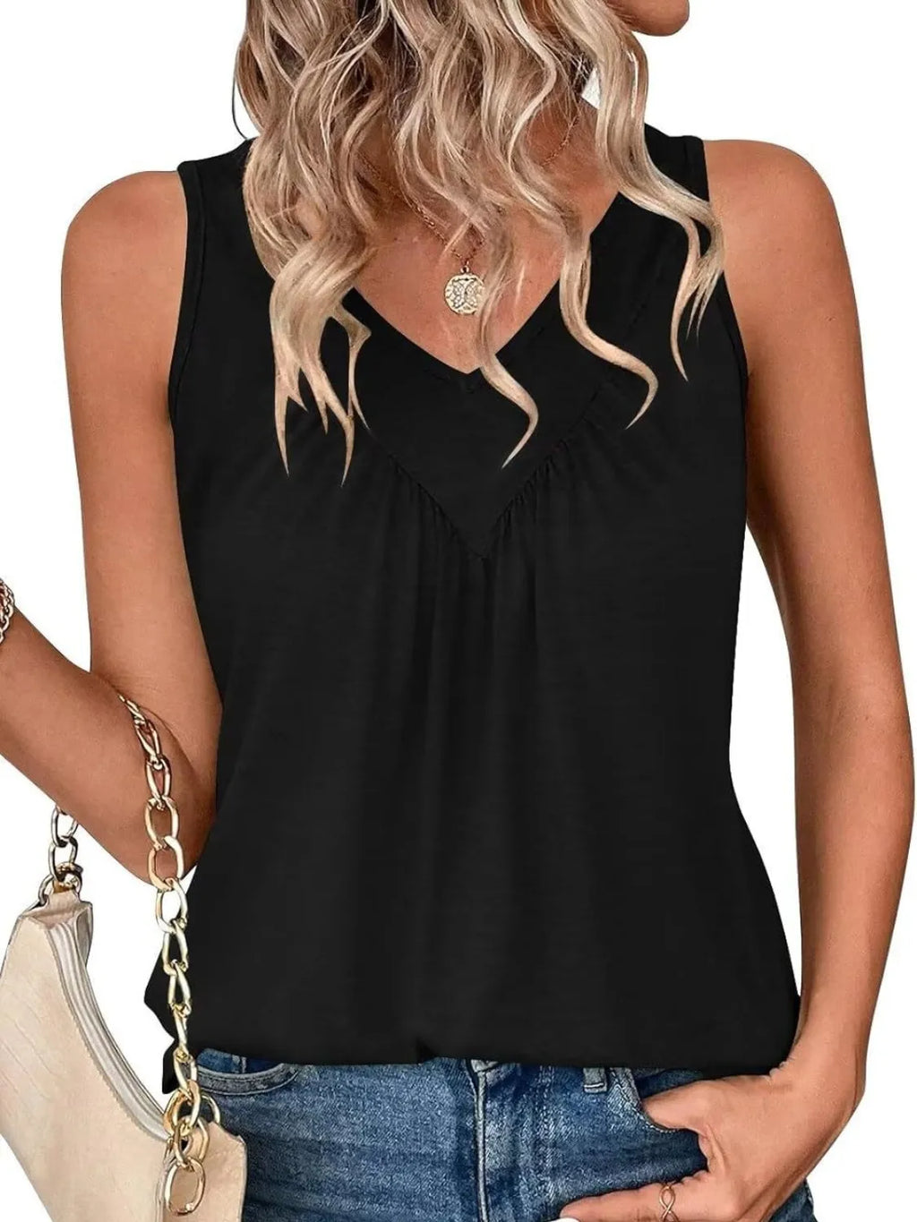 Ruched V-neck Tank (13)