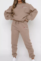 Round Neck Sweatshirt Joggers Set (17)