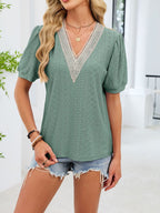 V-neck Short Sleeve T-shirt (3)
