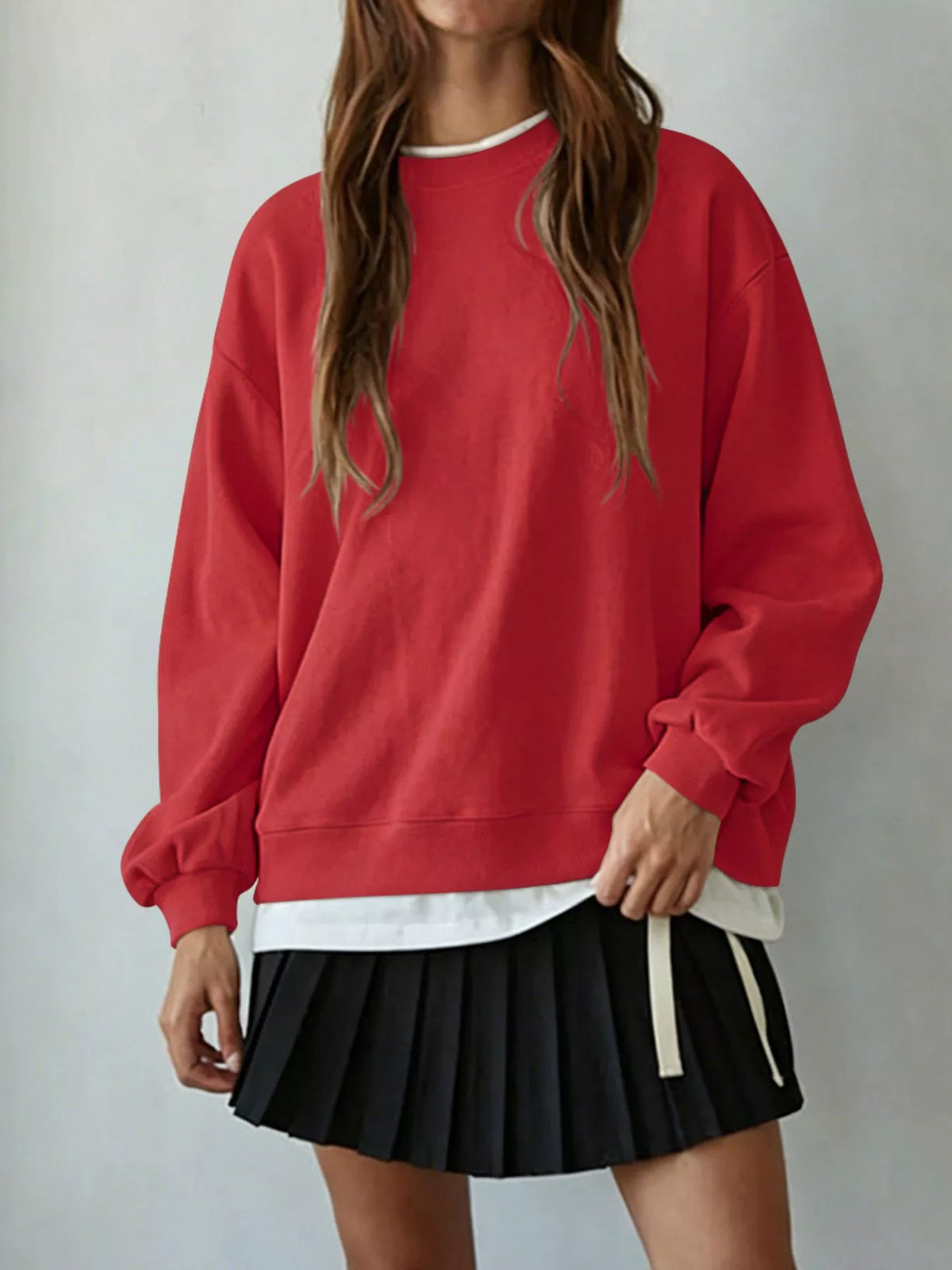 Oversized Crew Neck Sweatshirt (4)