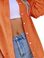 Distressed Denim Jacket Frayed Edges (3)