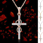 Alloy Pendant Diamond Eight-character Cross Necklace (29)