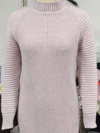 Full Size Turtleneck Raglan Sleeve Sweater Dress Plus (3)