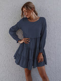 Ruffle Tiered Long Sleeve Mini Dress (8)