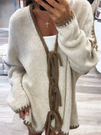 Tie Front Drop Shoulder Cardigan (3)