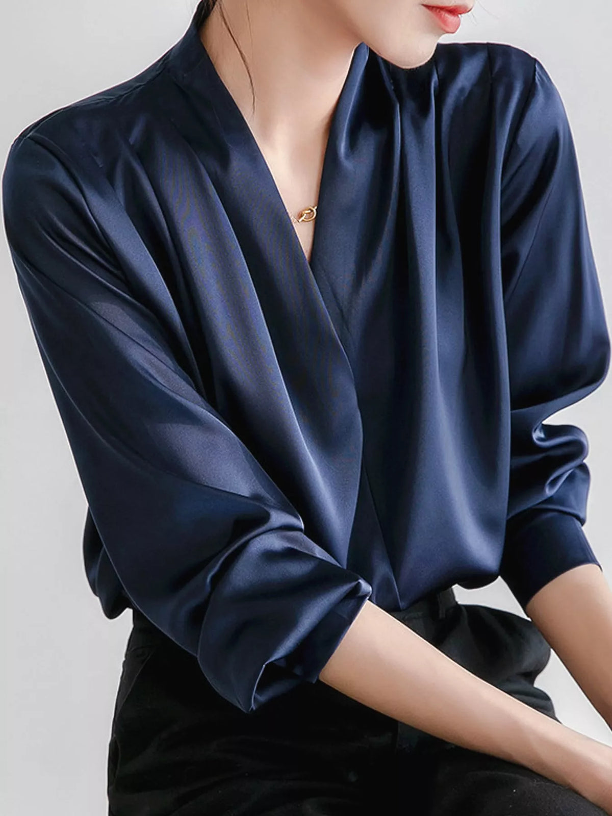 Long Sleeve Satin Blouse (6)