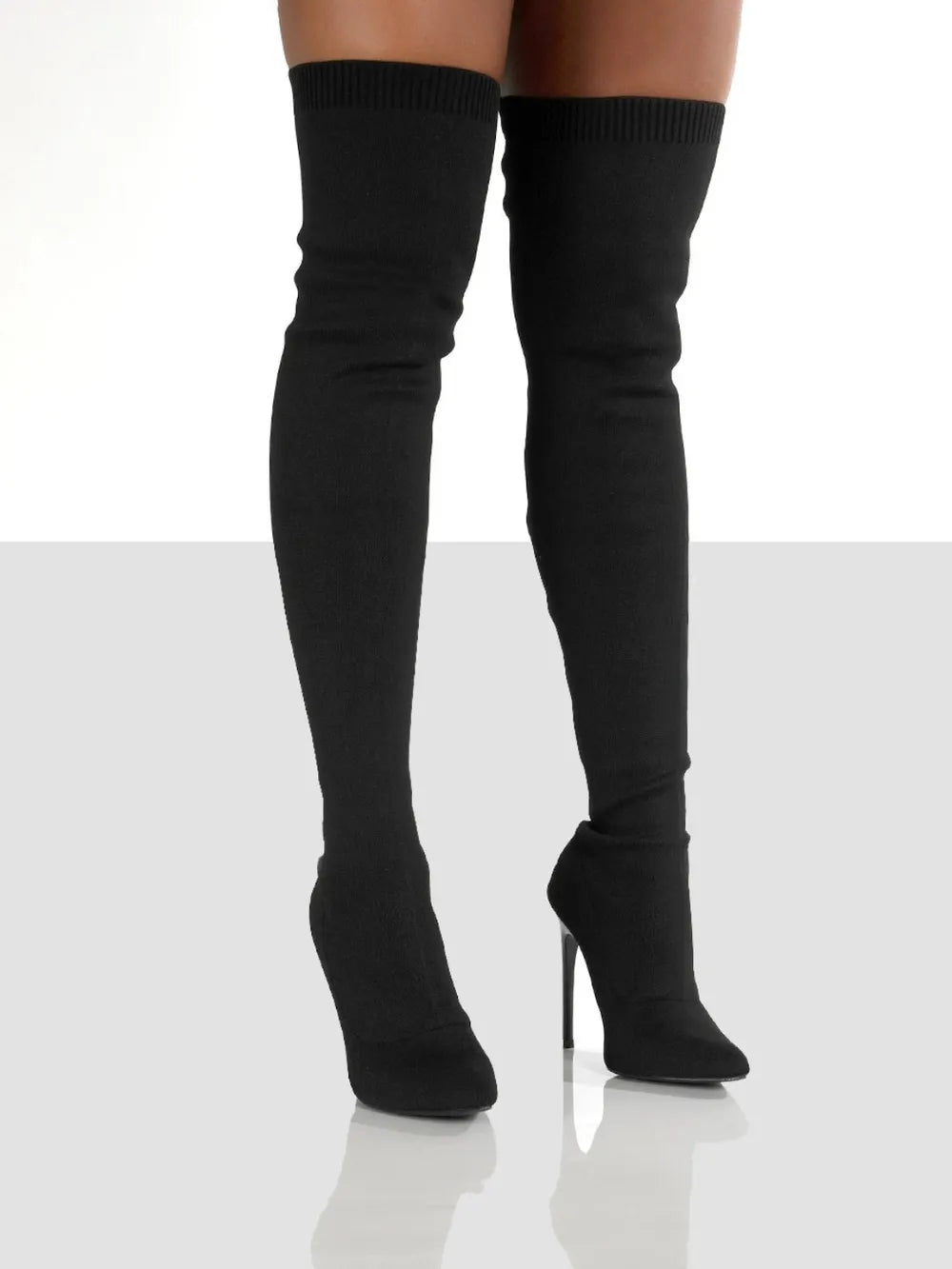Point Toe Over Knee Stiletto Boots (3)