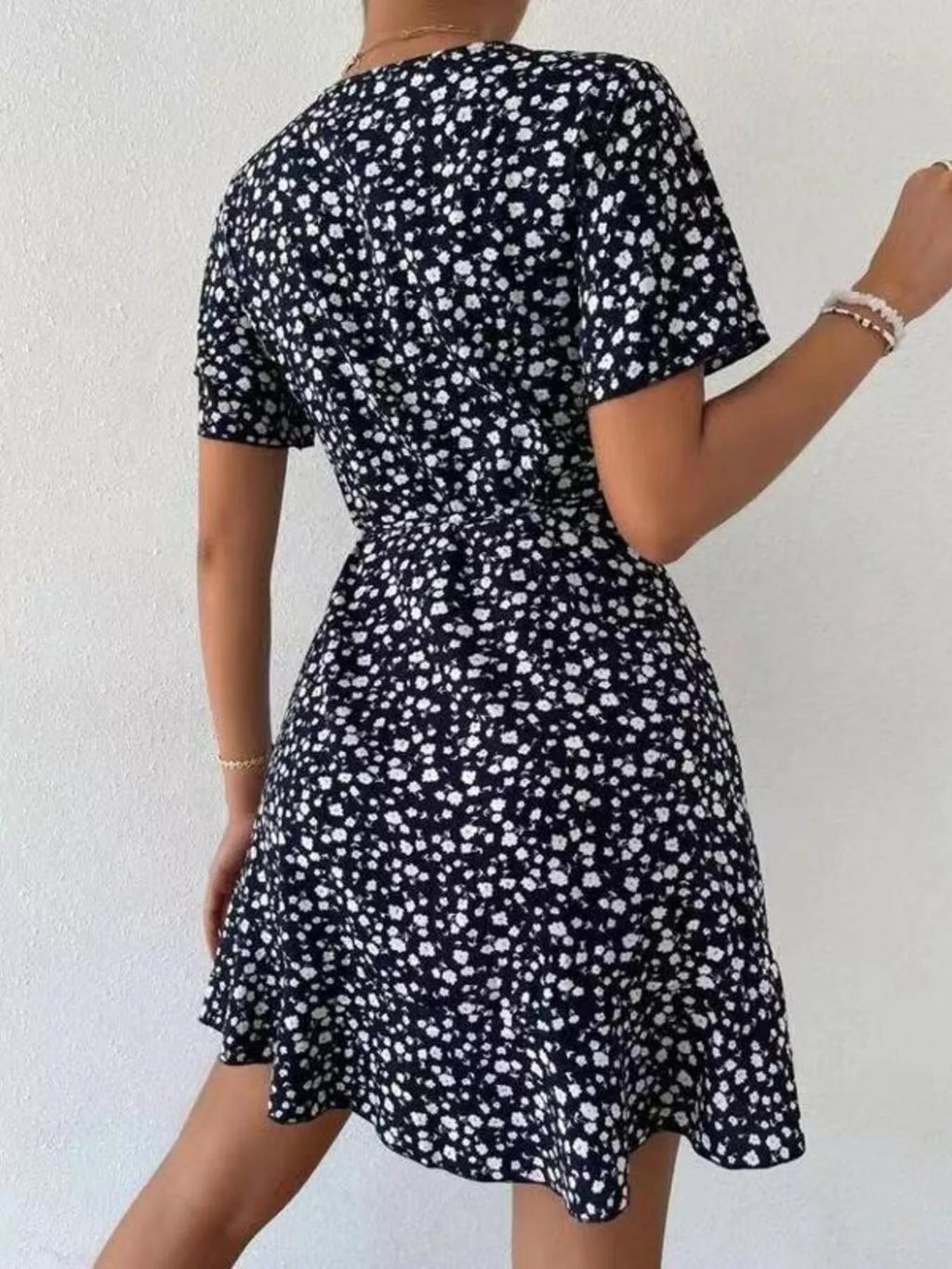 Floral Flutter Sleeve Wrap Mini Dress (21)