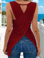 Hollow-out Knit Tank Top (12)
