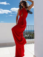 Wide Leg Cutout Halter Neck Jumpsuit (16)