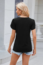 V-neck Short Sleeve T-shirt (33)