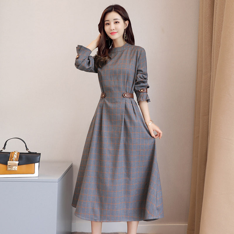 Korean Long Sleeve Long Dress variant CJNSSYLY03157-Photo Color-XL|CJNSSYLY03157-Photo Color-XXL|CJNSSYLY03157-Photo Color-L|CJNSSYLY03157-Photo Color-M|CJNSSYLY03157-Photo Color-S|CJNSSYLY03157-Photo Color-3XL