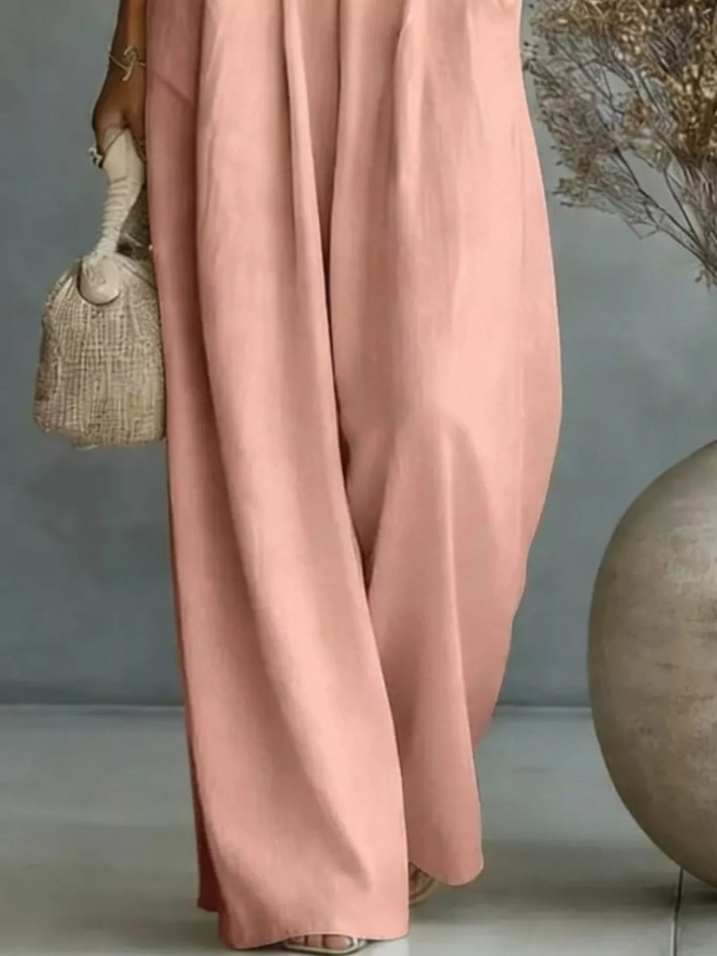 Full Size Half Sleeve Wide-leg Jumpsuit Plus (27)