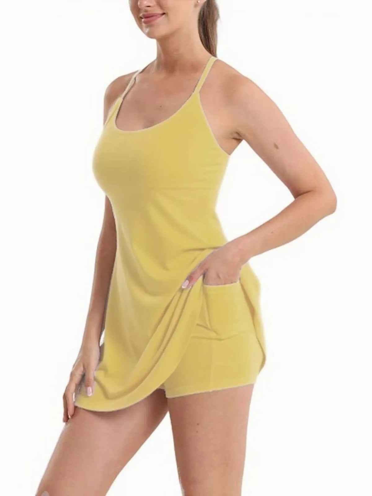 Scoop Neck Cami Shorts Active Set (15)