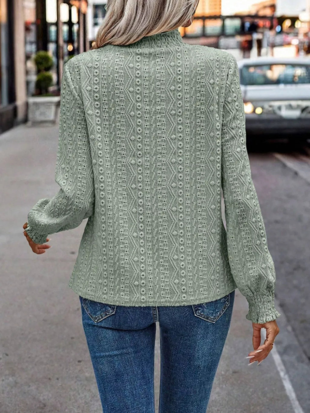 Eyelet Long Sleeve Blouse (18)