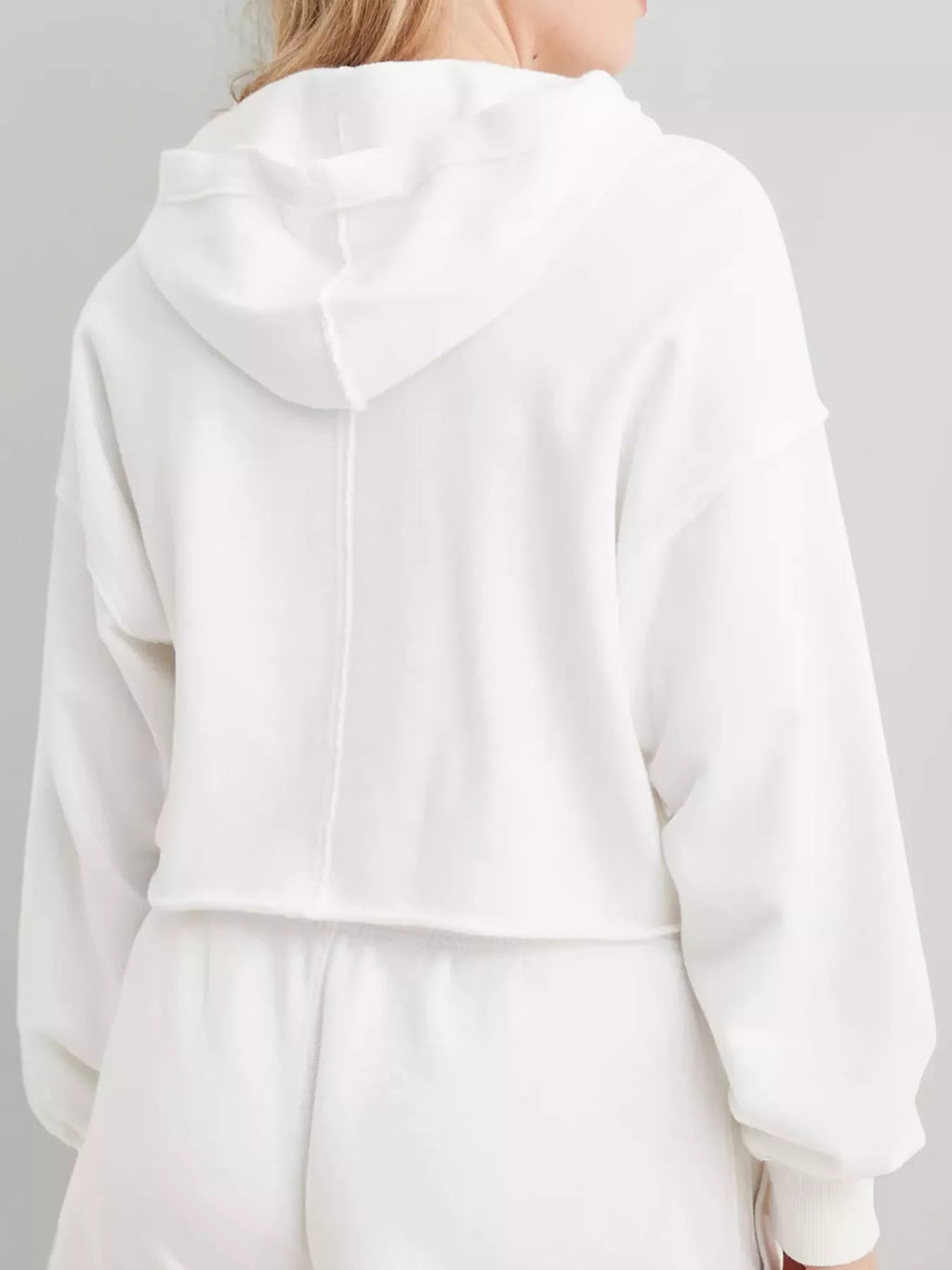Dropped Shoulder Cropped Hoodie (35)