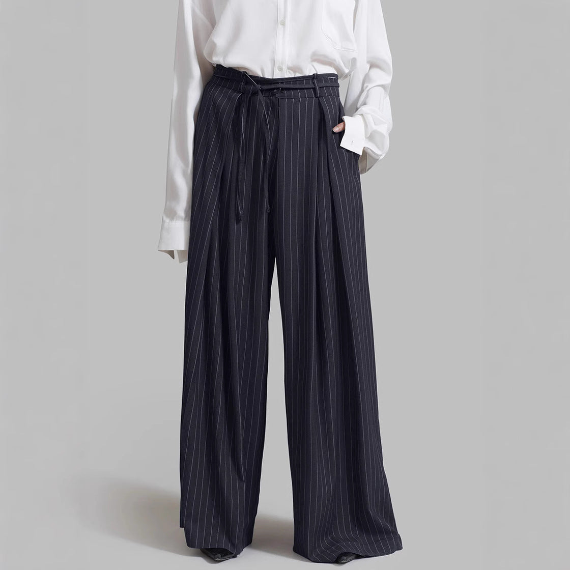 High Waist Striped Baggy Pants variant CJTZ222131601AZ|CJTZ222131602BY|CJTZ222131603CX