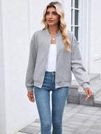 Textured Zip Up Jacket (2)