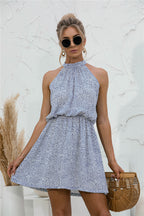 Floral Tied Sleeveless Mini Dress (3)