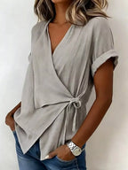 Tie-side Detail Wrap Top (2)