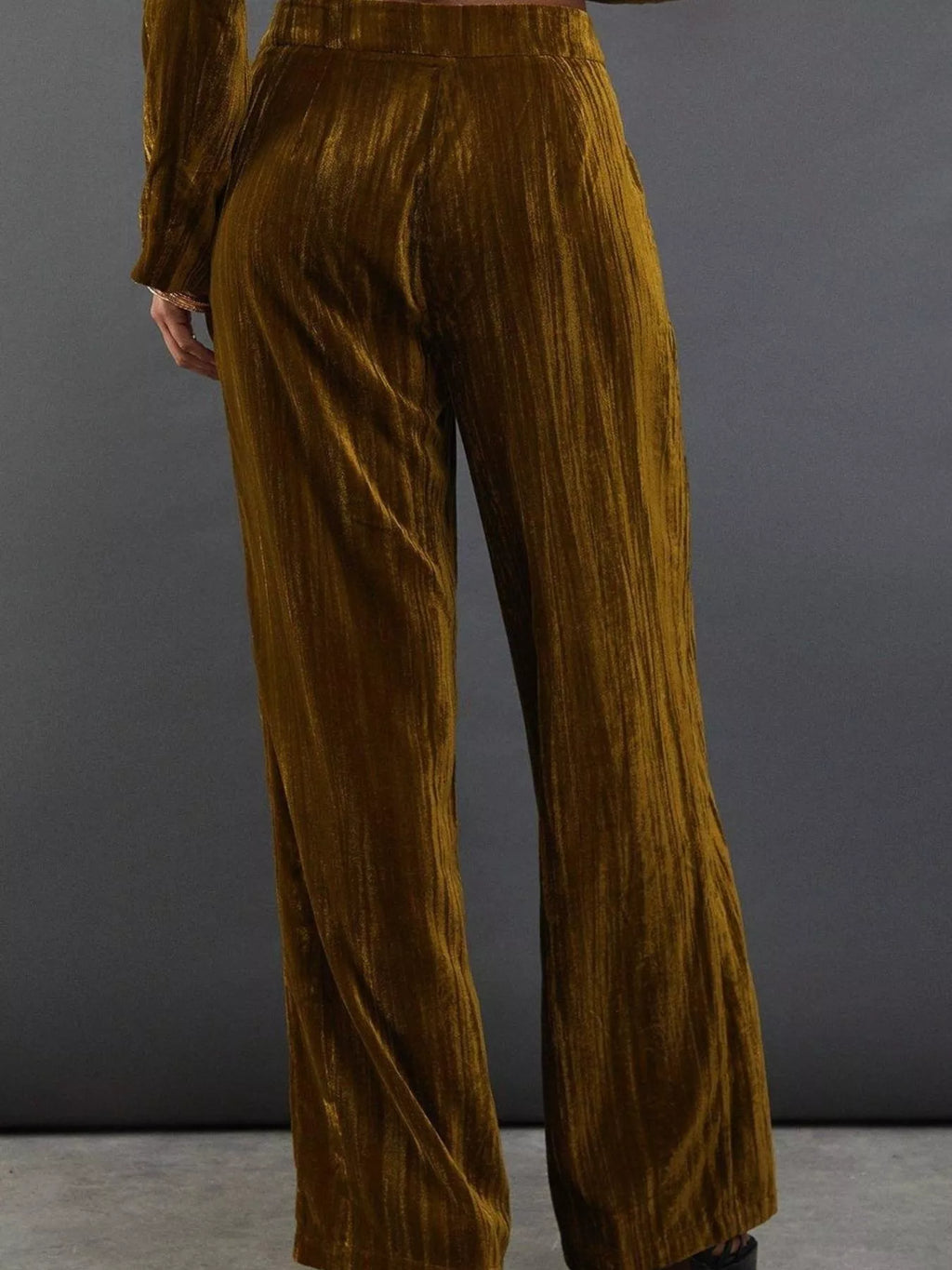Velvet Lapel Collar Blazer Pants Set (7)
