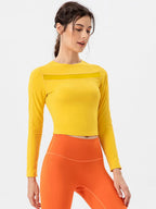 Round Neck Long Sleeve Active T-shirt (4)