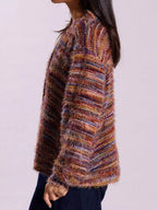 Textured Knit Button-down Cardigan (2)