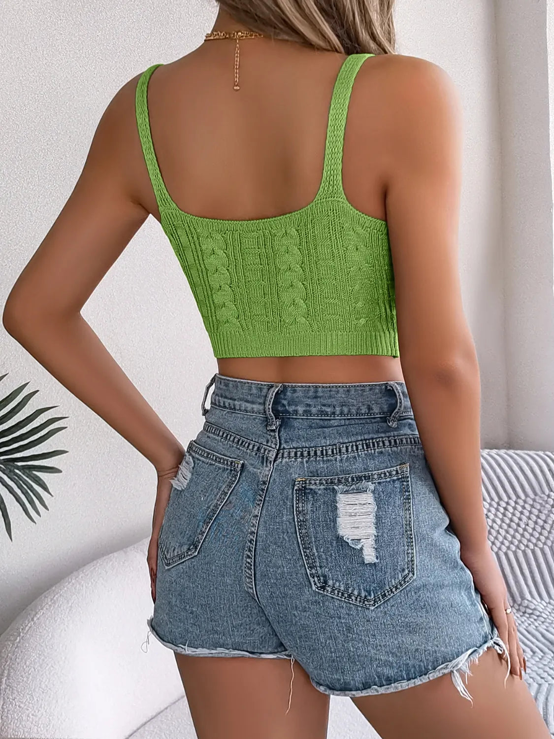 Cable-knit Short Cami (14)