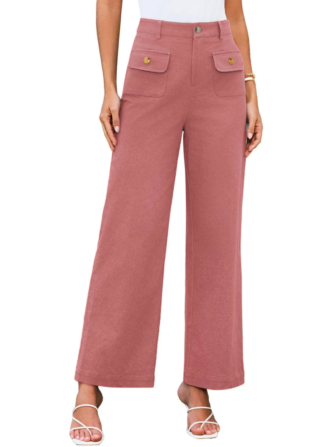 High Waist Wide Leg Pants (30)