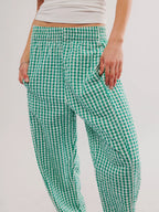 Gingham Relaxed Fit Pants (3)
