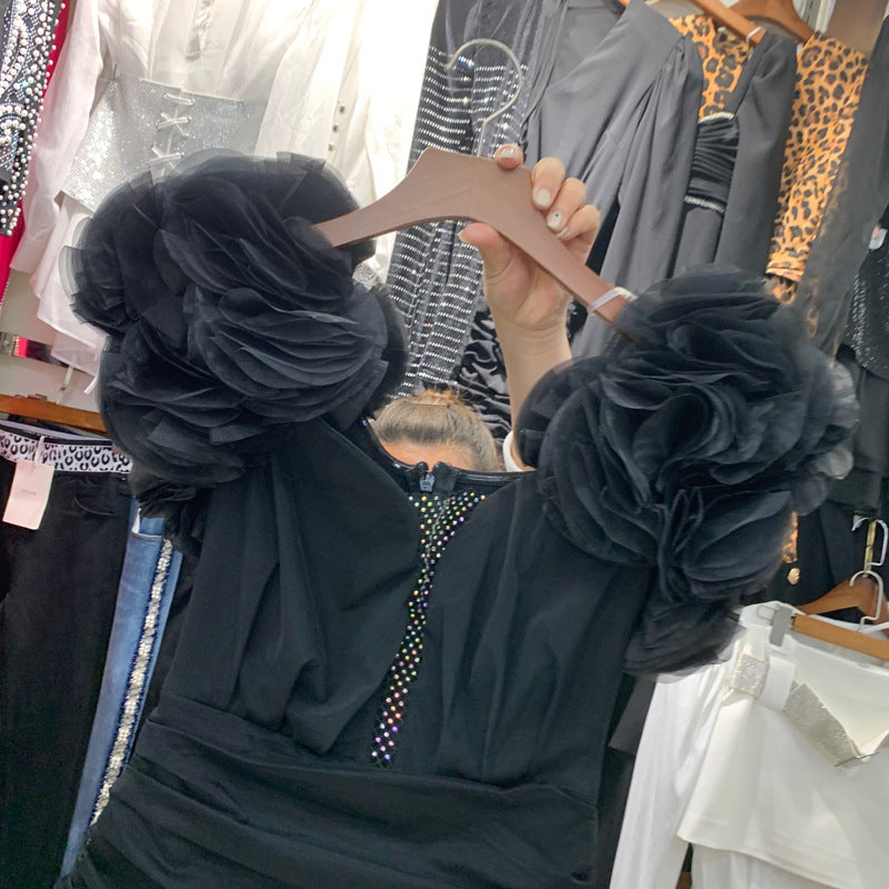 Net Drill Flower Dress photo 11