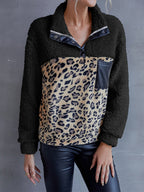Leopard Quarter-snap Teddy Sweatshirt (8)