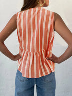 Tied Striped Round Neck Tank (11)