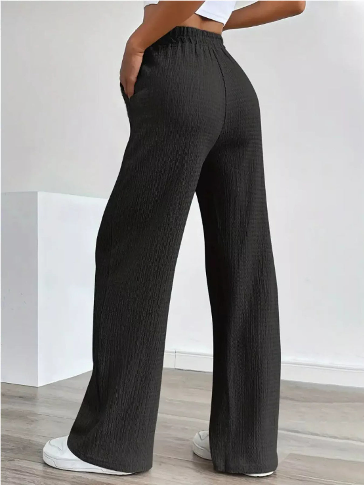 Texture Wide Leg Pants (11)