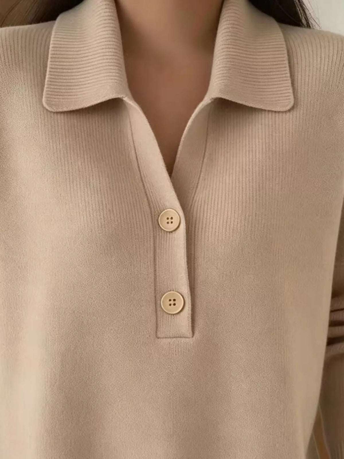 Ribbed Knit Button Detail Sweater (5)