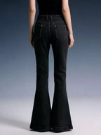 Bow-tie High-waisted Flare Jeans (10)