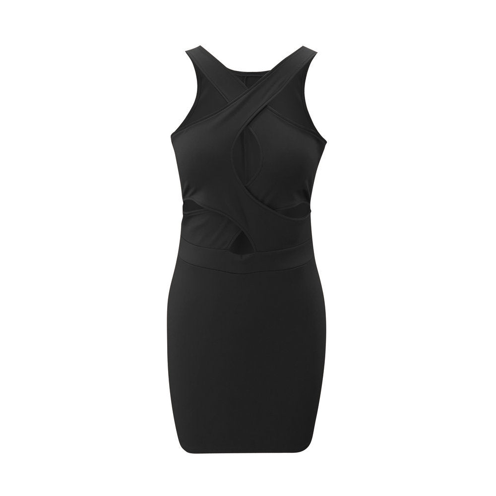 V-neck Solid Dress photo 1