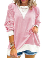 Two-tone Ribbed Knit Sweatshirt (8)