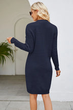 Cable-knit Long Sleeve Sweater Dress (7)