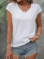 V-neck Short Sleeve T-shirt (3)