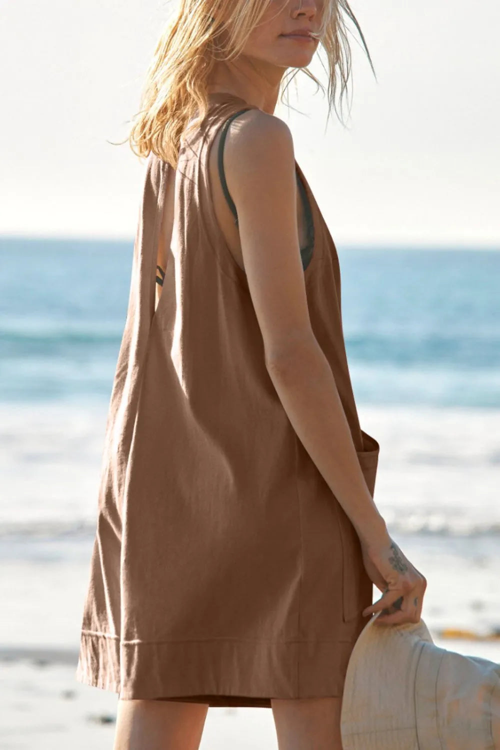 Round Neck Sleeveless Romper Pockets (14)