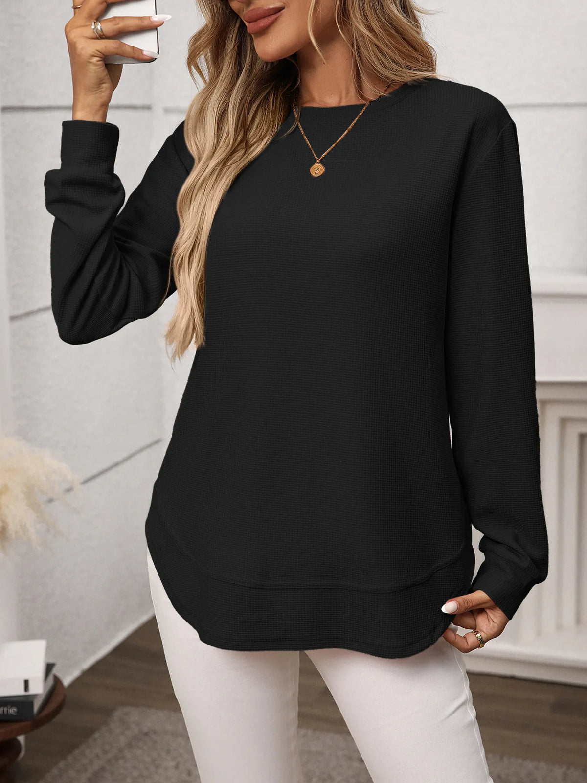 Long Sleeve Round Neck T-shirt (13)