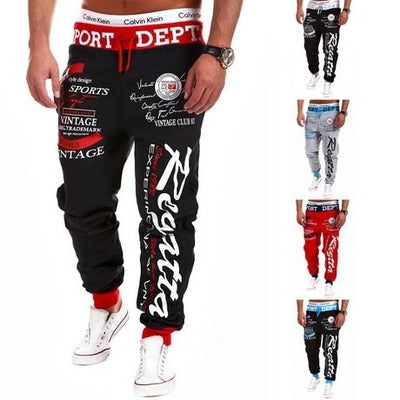 Drawstring Loose Track Pants variant CJYDYDYD00603-Black red-3XL|CJYDYDYD00603-Black red-L|CJYDYDYD00603-Black red-XXL|CJYDYDYD00603-Black red-M|CJYDYDYD00603-Black red-S|CJYDYDYD00603-Black red-XL