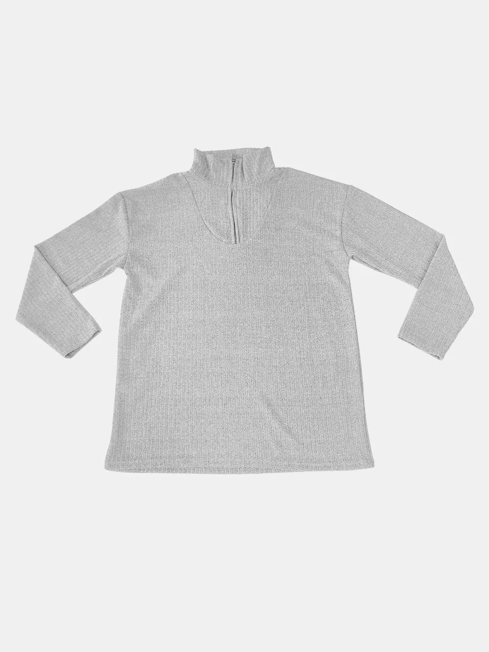 Full Size Quarter Zip Long Sleeve Top (2)
