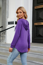 Long Sleeve Hooded Blouse (2)