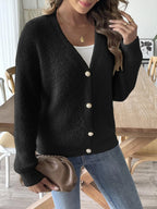 Fuzzy Button-front Cardigan (9)