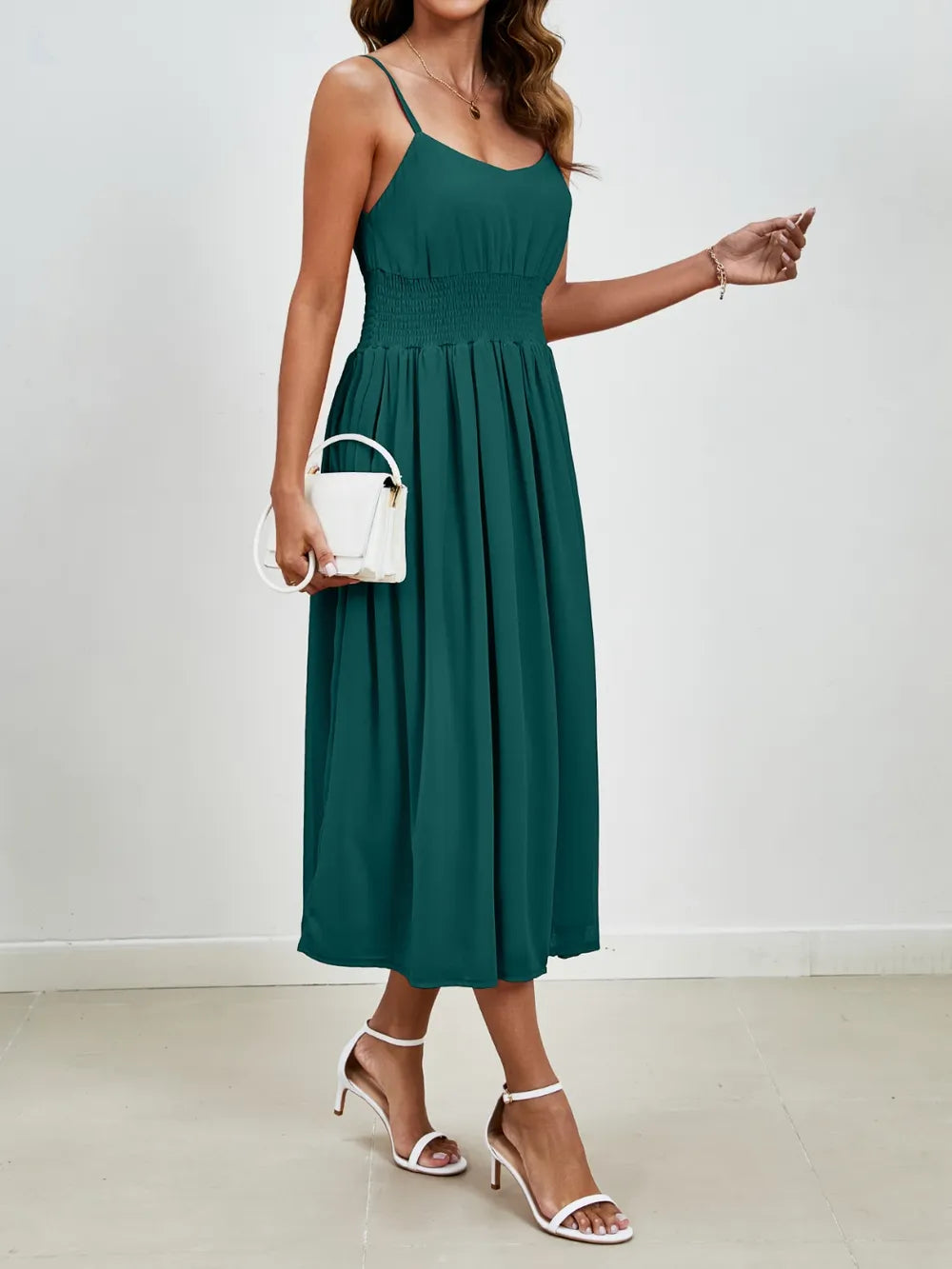Scoop Neck Midi Cami Dress (17)