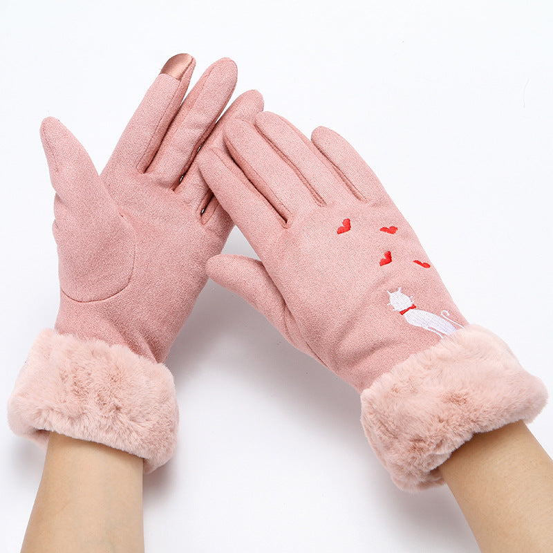 Gloves Winter Suede variant CJNSFSST00260-Pink-One size