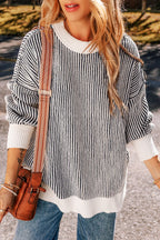 Round Neck Dropped Shoulder Sweater (5)