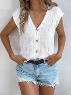 Cable Knit Button-down Cardigan (17)